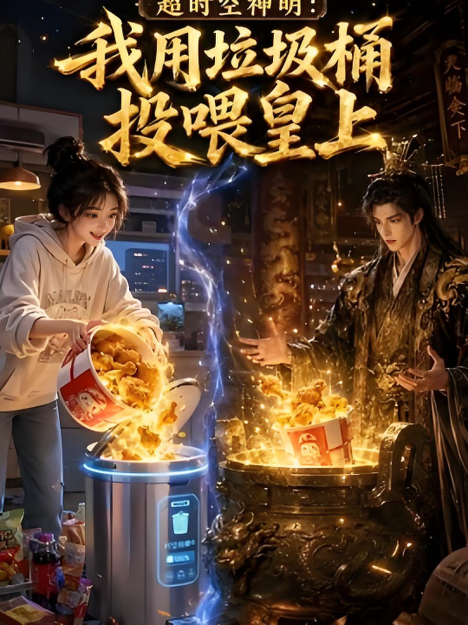 超时空神明我用垃圾桶投喂皇上封面图