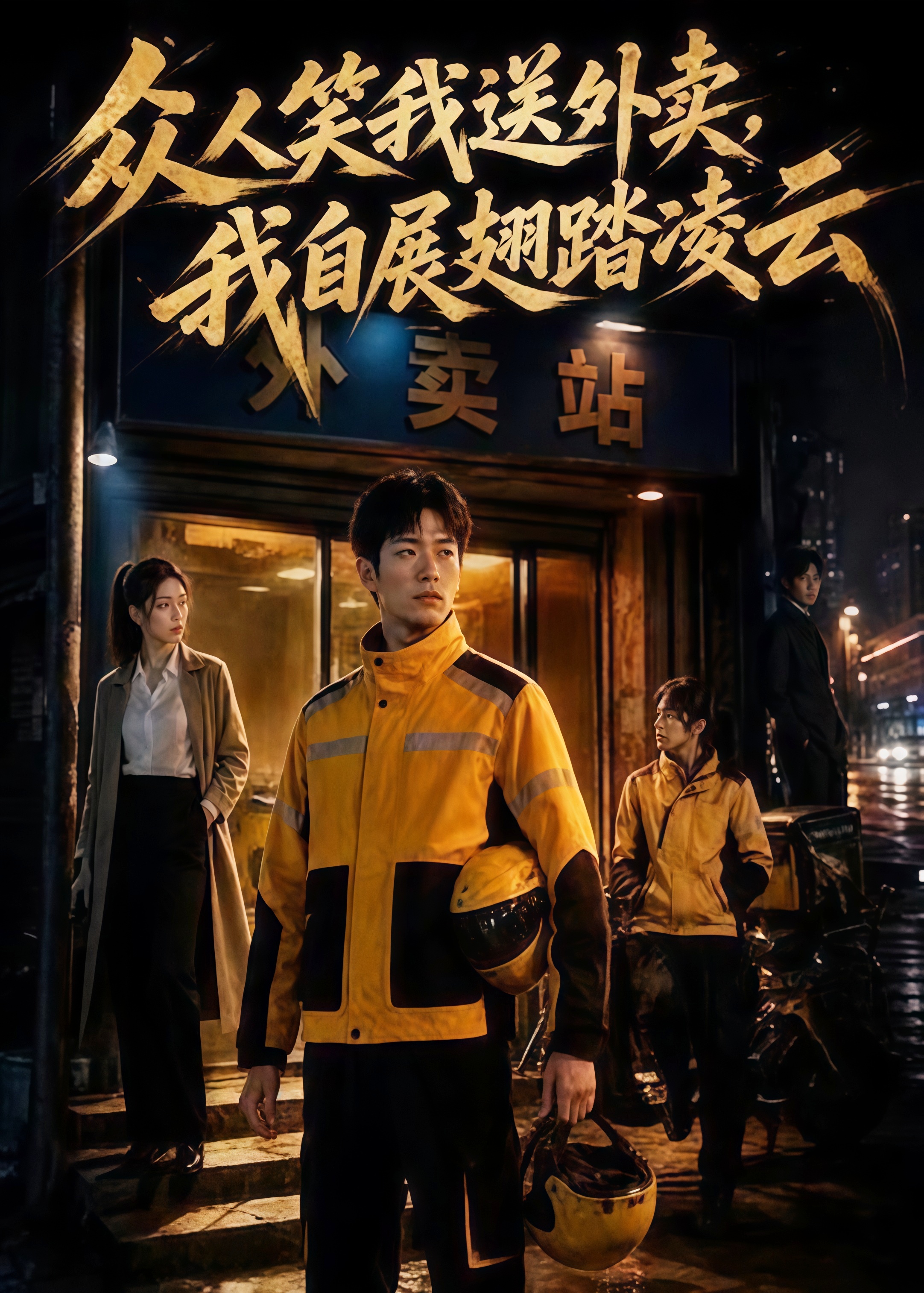 众人笑我送外卖，我自展翅踏凌云海报