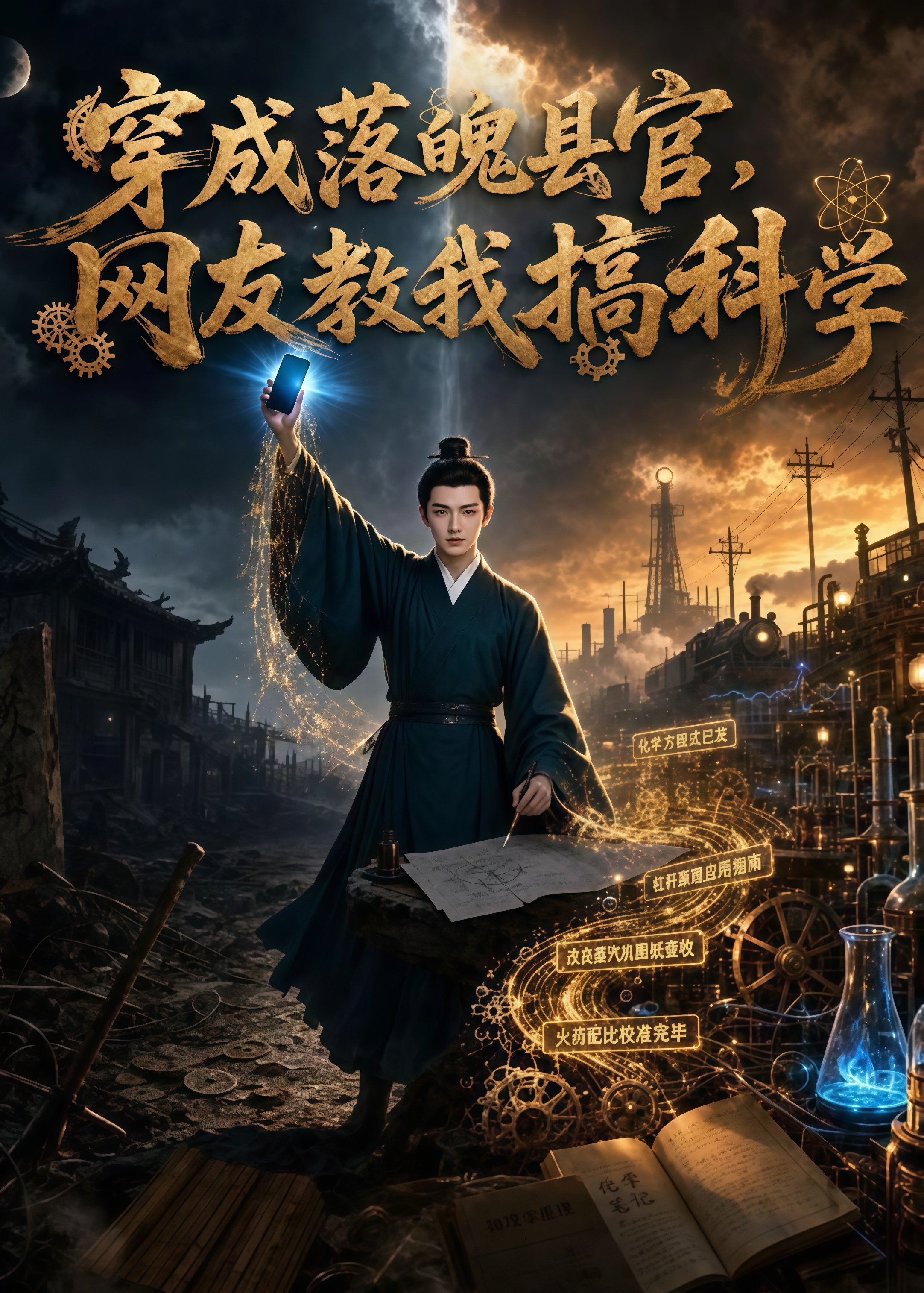 穿成落魄县官，网友教我搞科学封面图