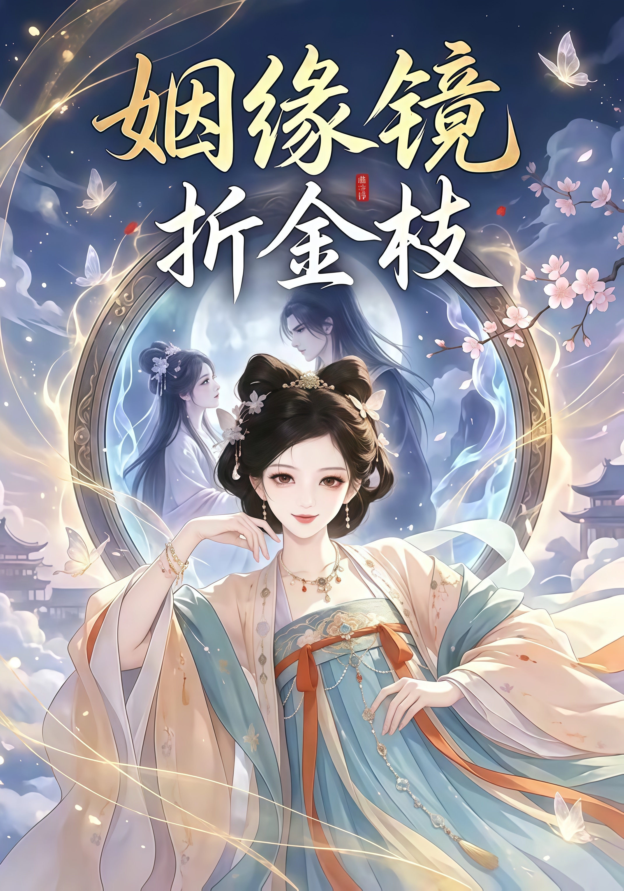 姻缘镜，折金枝